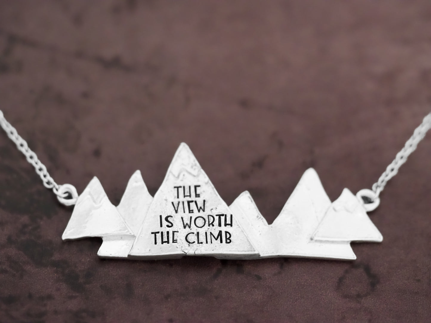 Pewter Mountain Necklace