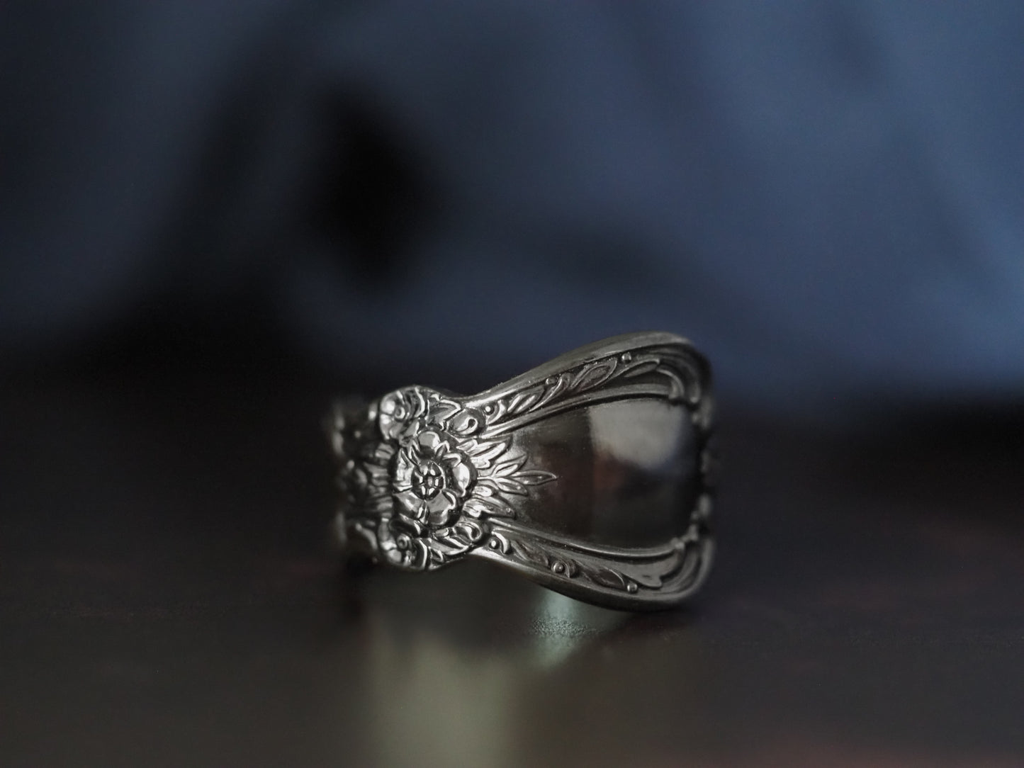 Dusk Heritage Spoon Ring, size 9.5