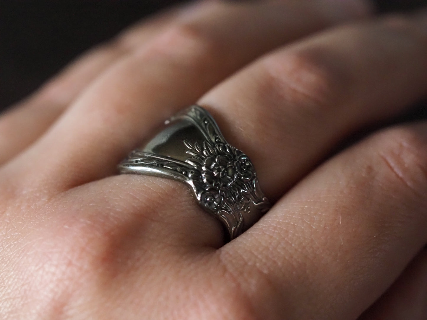 Dusk Heritage Spoon Ring, size 9.5