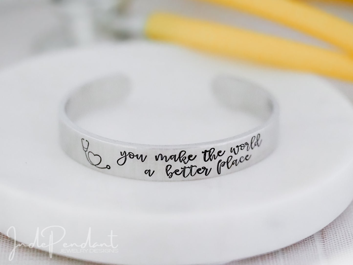 You Make The World A Better Place Cuff Bracelet