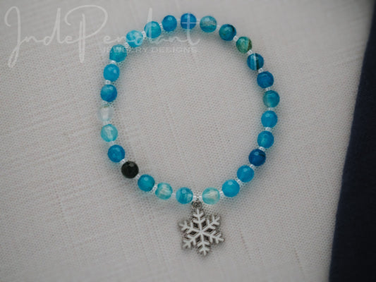 Frozen Fairytale Snowflake Stretch Bracelet