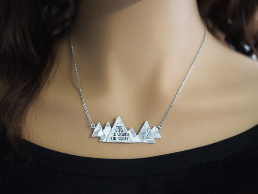 Pewter Mountain Necklace