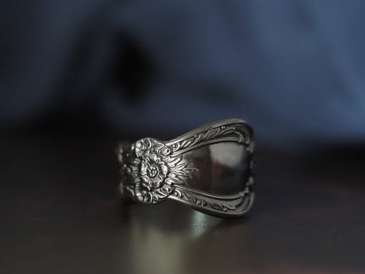 Dusk Heritage Spoon Ring, size 9.5