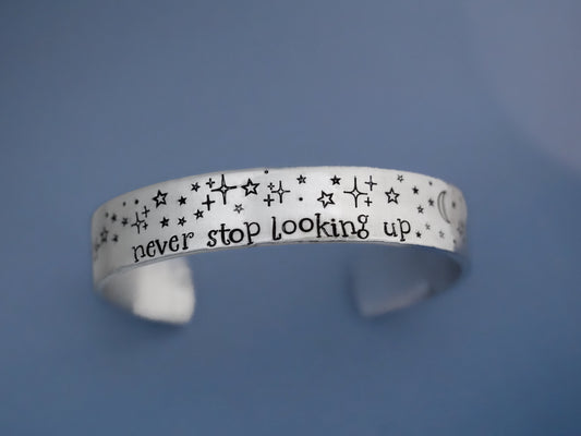 Never Stop Looking Up Cuff Bracelet
