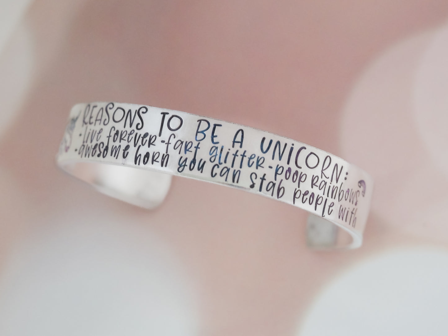 Reasons To Be A Unicorn Cuff Bracelet