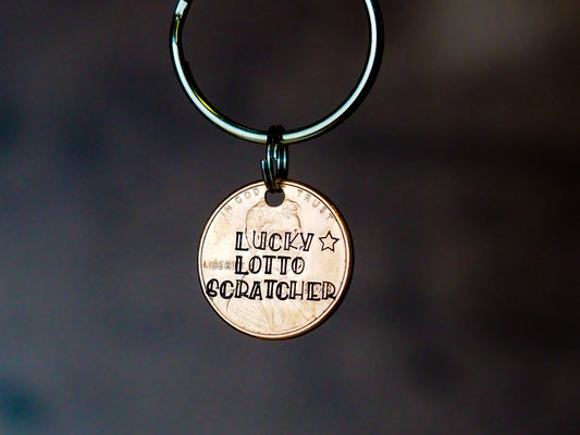 Lucky Lotto Scratcher Penny Keychain