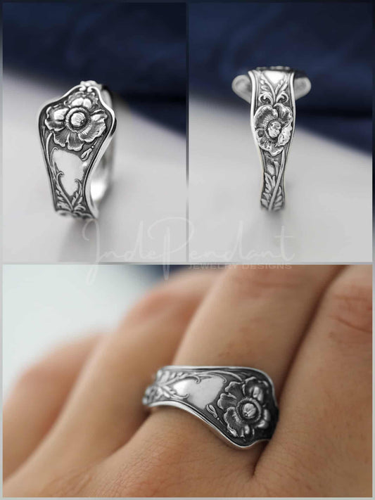 Night 3: Poppy Bloom Spoon Ring