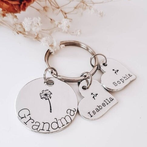 Grandma Dandelion Keychain