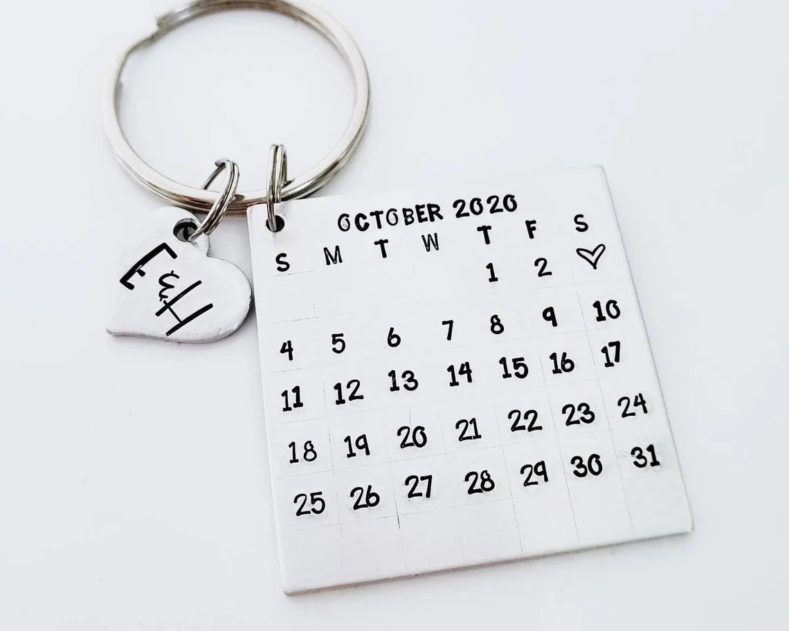 Personalized Calendar Keychain