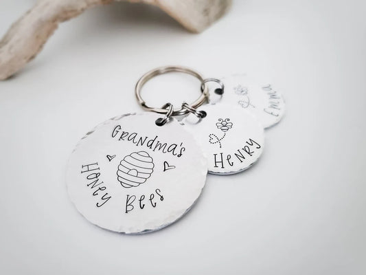 Grandma's Honey Bees Keychain