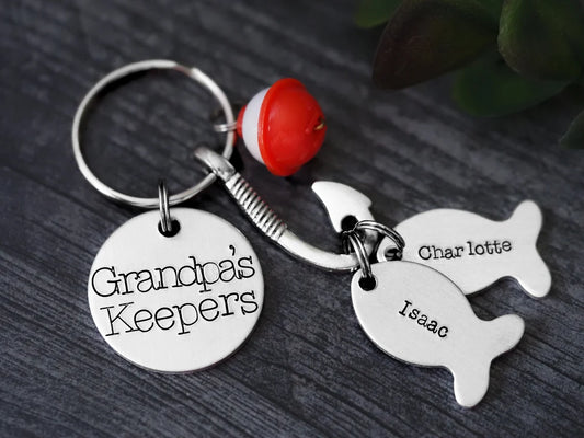 Personalized Keepers Fishing Keychain