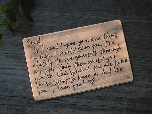 I Love You Dad Wallet Card